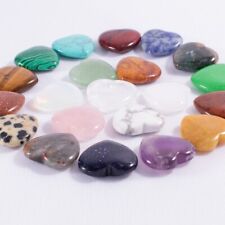 50pcs Mixed Natural Stone Healing Heart Gemstone for Home Decor 20x6mm picture