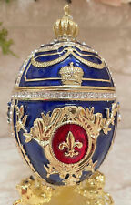 Sapphire Gold Faberge egg Retirement Trinket Faberge egg JewelryBox Fabergé picture