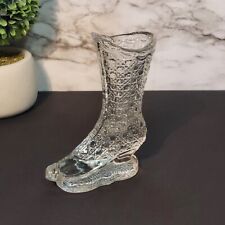 CLEAR DEPRESSION STYLE GLASS BOOT SHOE FLOWER BUD VASE, Vintage, Victorian, Bowl picture