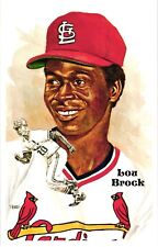 Lou Brock 1980 Perez-Steele Baseball Hall of Fame Limited Edition Postcard picture