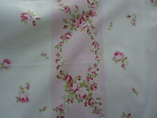Yuwa 1940's Vintage Pillowcase Cotton Fabric Pink Raspberry Roses on White 1 Yd. picture