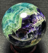 TOP 670 G Ø 73mm Natural Fluorite Quartz Crystal Sphere Ball Healing YCXF182 picture