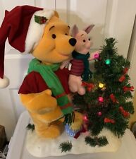 Vtg 1997 Telco WINNIE the POOH & PIGLET with CHRISTMAS TREE ANIMATED XL DISPLAY picture