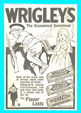 1918 Wrigley's Gum The Great War soldier nurse antique PRINT AD trench warfare picture