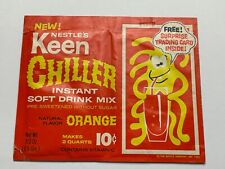 1966 Nestle Keen Chiller Pack orange w/ trading card MONSTER vintage drink mix picture
