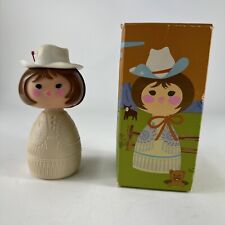 Vintage AVON Small World Cowgirl w/ Hat Cologne Mist with Box picture