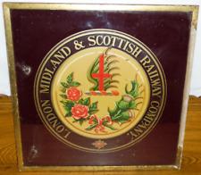 Vintage Reverse Painting On Glass & Decal - London Midland & Scottish Railway Co picture