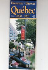 Quebec 2000 -2001 Discover Tourist  Map picture