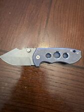 Burchtree Bladeworks (Michael Burch) Mid-Tech V2 Knife Blue Titanium Scales USA picture