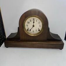 Antique Sessions Tall Mantle Clock For Repair Missing Glass, Pendulum picture