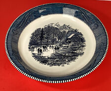 10 inch Jeanette Royal China USA pie plate Currier and Ives Pie Plate picture
