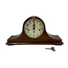 Vtg Howard Miller West Germany Mantle Chime Clock 340-020A 2 Jewel W/ Key VIDEO picture