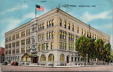 Vtg 1930s Foeste Hotel Sheboygan Wisconsin WI Linen Postcard picture