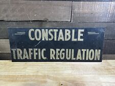 Vintage Reflective Paint Constable Traffic Regulation Metal Sign picture
