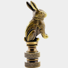 RABBIT LAMP SHADE FINIAL ANTIQUE BRASS   #23 picture