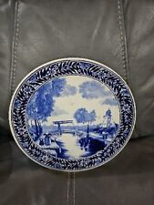 Plate By Boch F Blue And White Antique Decorative Collectibles Plates Old Rare picture