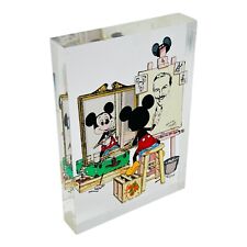 Disney Mickey Mouse The Art Of Self Portrait Acrylic Frame Hand Painted RARE picture