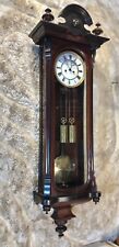 Antique Germany WIEN Vienna,Strikes Clock,2 Brass Weights Driven,walnut Case, picture