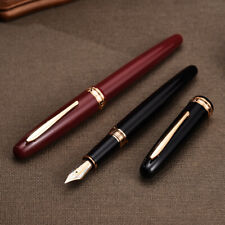 HongDian 1841 Resin Fountain Pen Iridium EF/F 14K Gold EF/F Red/Black Gift Pen picture
