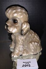 Vtg Norleans Kitsch Ceramic Puppy Dog Poodle Big Sad Eyes Figurine Japan picture