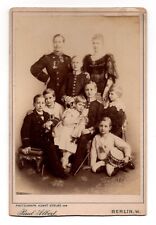 CIRCA 1890s CABINET CARD WILHELM II THE LAST EMPEROR OF GERMANY & FAMILY BERLIN picture