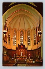 Zanesville OH-Ohio, St. John's Lutheran Church Sanctuary, Altar Vintage Postcard picture