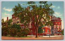 Postcard GA Savannah Hotel De Soto Linen UNP A13 picture