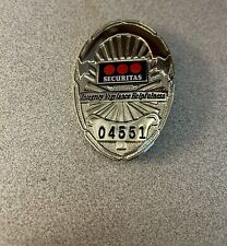 Vintage Securitas Security Officer Smith Warren USA Badge #04551 Obsolete picture