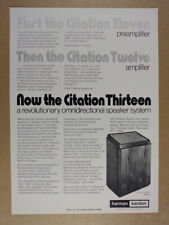 1971 Harman-Kardon Citation 13 Thirteen Speaker System vintage print Ad picture