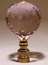 LAMP FINIAL-STUNNING LEADED CRYSTAL LAMP FINIAL-PINK picture