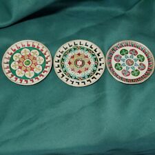 Vintage Greek Cloisonné Byzantine Mosaic, Made with Enamel on Solid Brass Set of picture