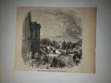Capitol Building Upper Terrace Washington D.C. 1859 HW Sketch Print RARE picture