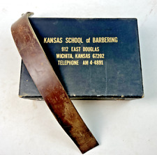Vintage Kansas School of Barbering Kit With Leather Strap picture