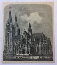 1880 magazine engraving ~ COLOGNE CATHEDRAL, Germany picture