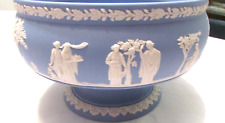 WEDGWOOD BLUE JASPERWARE Imperial Footed Pedestal Centerpiece Bowl 8