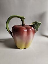 Vintage Apple Cider Pitcher Italian Majolica Jug Carafe 5 Cup 7.5” Lord & Taylor picture