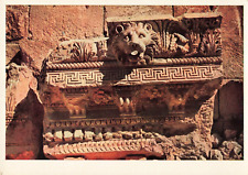 Baalbek Lebanon, Temple of Jupiter Ruins, Architrave Detail, Vintage Postcard picture