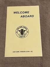 U.S.S. Carl Vinson (CVN-70) Welcome Aboard Brochure / Booklet picture