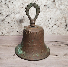 Antique Solid Bronze Bell 6X4.25 working picture