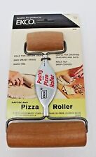 Vintage Ekco Pastry & Pizza Roller  Dual Wood Rollers 2.25