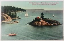 Vtg Vancouver British Columbia Canada View Out to Point Grey From North Shore picture