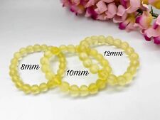 100% Natural Libyan Desert Glass Round Beads Bracelet 10mm picture