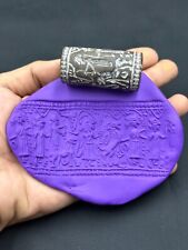 Super unique Sumerian Ancient near eastern cylinder seal stamp Rare Peace top picture