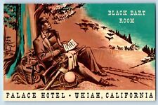 Ukiah California CA Postcard Palace Hotel  Black Bart Room 1940 Unposted Vintage picture