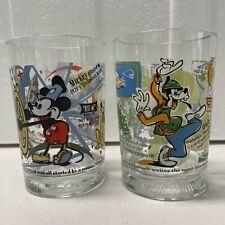 McDonalds Walt Disney World 100 Years of Magic Goofy & Mickey Drinking Glasses picture
