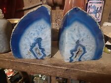 A++ Artist Grade - Twice Cut,  Polished, Crystal Center Geode - Book End Style C picture