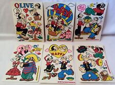 Vintage Popeye The Sailor Man Olive Oyl Brutus Vinyl Stickers Decals 1989 New picture
