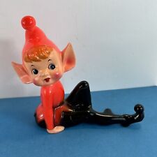 Vtg Retro Pixie Elf Figurine Japan Brinn's Great Color  50s picture