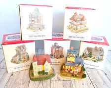 Lot of 7 Vintage 1993 Americana Collection Liberty Falls Miniature Buildings picture