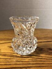 Vintage Miniature Cut Glass Bud Vase. picture